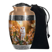 Sunset Barn Owl Cremation Urn – Nature Memorial Urn For Human Ashes