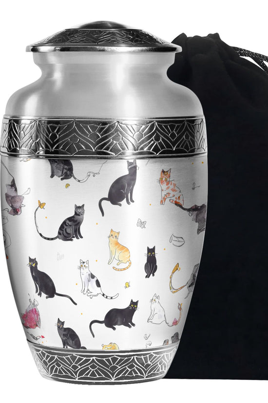 Artistic Pet Funeral Urn - Unique Pet Memorial Urn For Cat Ashes