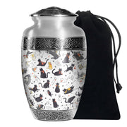 Cat Print Funeral Urn - Beautiful Pet Memorial Urn For Cat Ashes