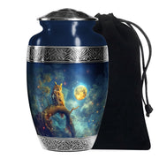 Moonlight Owl Cremation Urn – Celestial Memorial Urn For Human Ashes