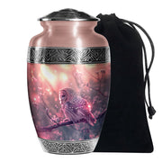 Pink Owl Cremation Urn - Beautiful Funeral Urn For Burial