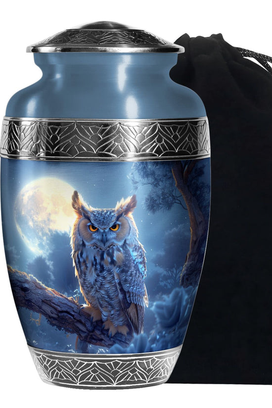 Owl Theme Cremation Urn – Luxury Memorial Urn For Burial