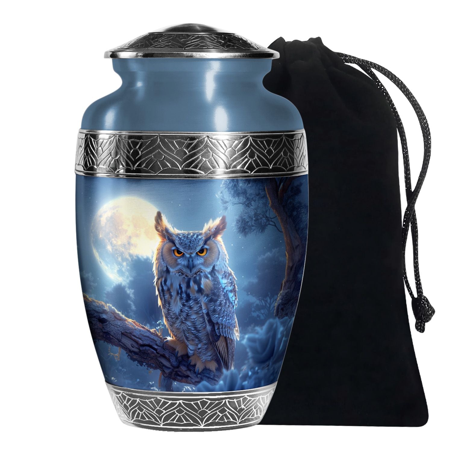 Owl Theme Cremation Urn – Luxury Memorial Urn For Burial