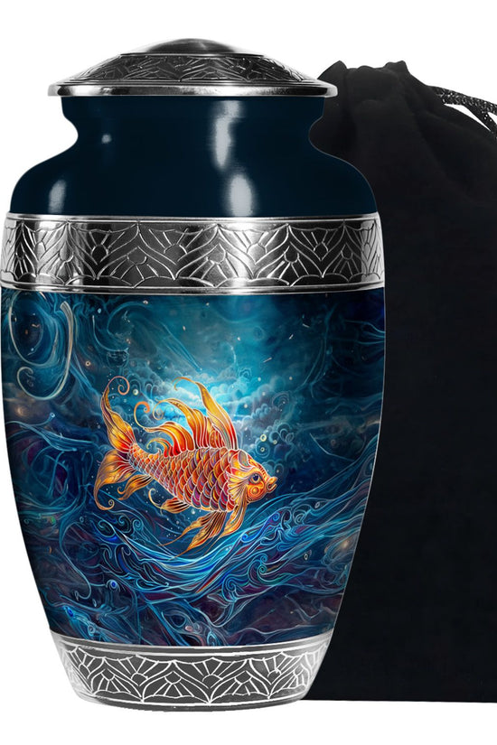 Fish Funeral Urn - Aluminum Memorial Urn For Adult Ashes