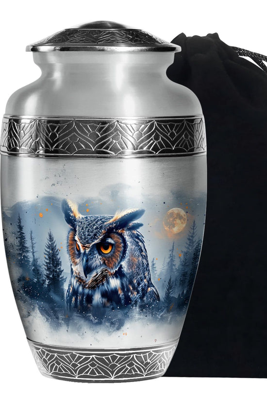 Peaceful Owl Cremation Urn - Memorial Urn For Men & Women