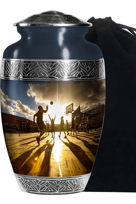 Basketball Tribute Cremation Urn - Sports Memorial Ashes Urn For Adults
