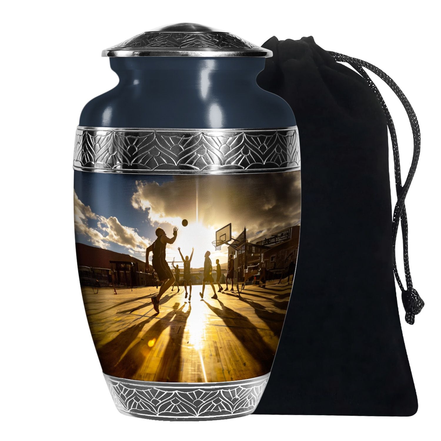 Basketball Tribute Cremation Urn - Sports Memorial Ashes Urn For Adults