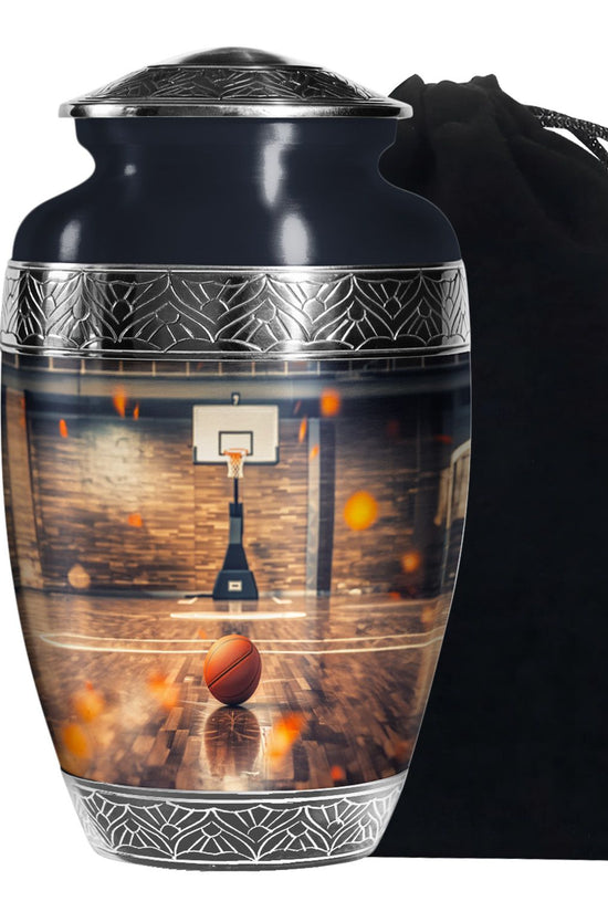 Basketball Court Cremation Urn - Decorative Funeral Urn For Loved Ones