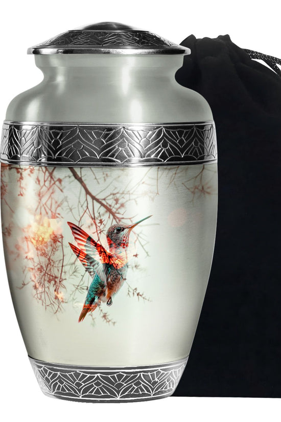 Hummingbird Theme Funeral Urn - Elegant Cremation Urn For Loved Ones