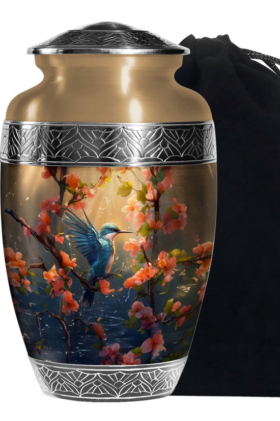 Hummingbird Cremation Urn - Large Beautiful Funeral Urn For Loved Ashes