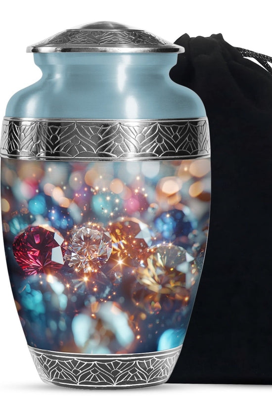 Diamond Funeral Urn – Decorative Cremation Urn for Loved Ones