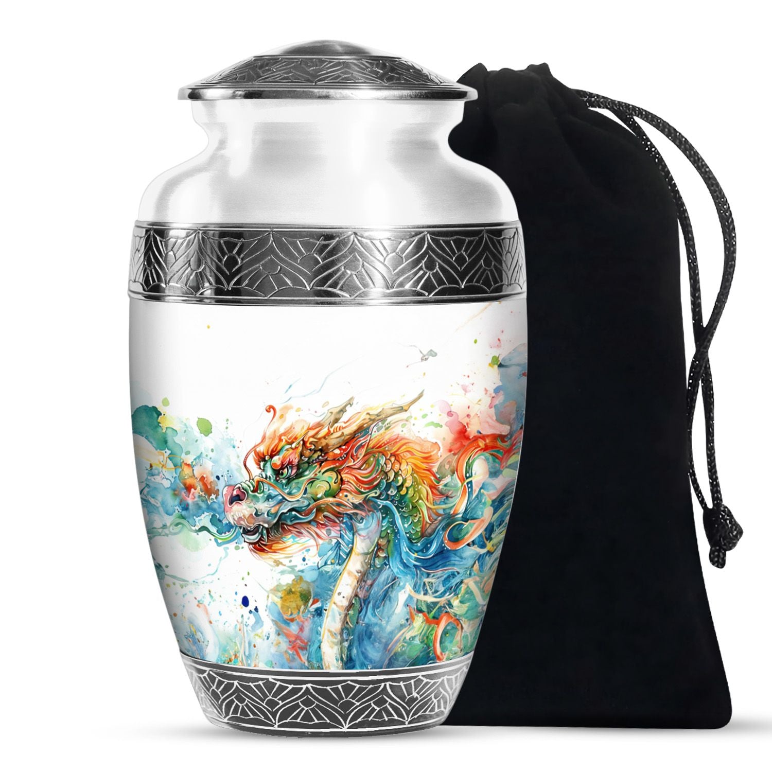 Artistic Dragon Cremation Urn For Ashes - Fantasy Burial Urn For Adult Ashes
