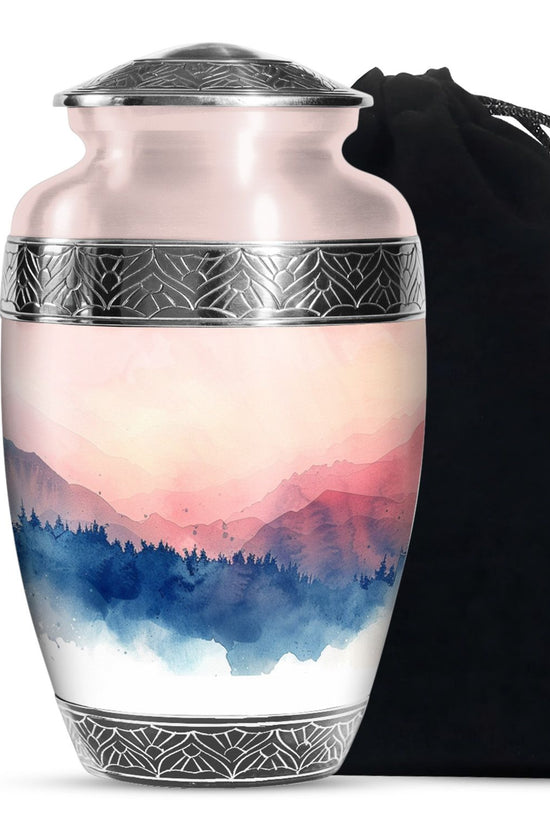 Artistic Mountain Cremation Urn - Nature Memorial Urn For Loved Ones