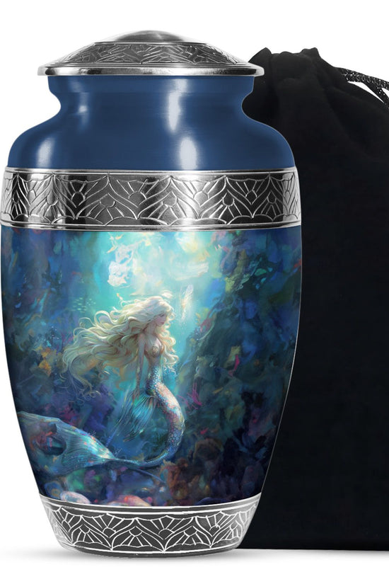 Underwater Mermaid Ashes Urn - Artistic Memorial Urn for Loved Ones