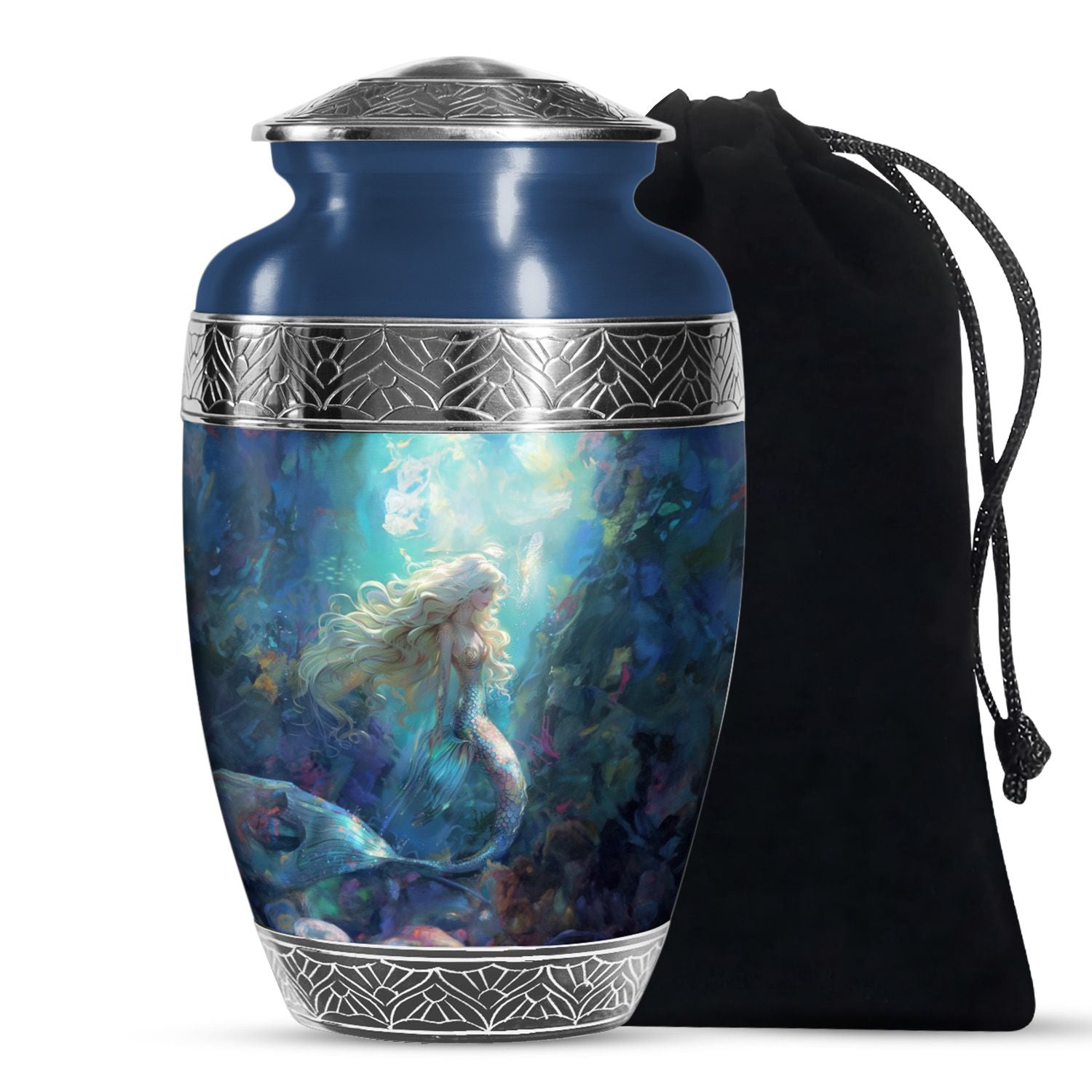 Underwater Mermaid Ashes Urn - Artistic Memorial Urn for Loved Ones