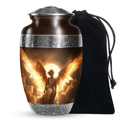 Goddess Angel Funeral Urn - Golden Sunlight Memorial Urn For Human Ashes