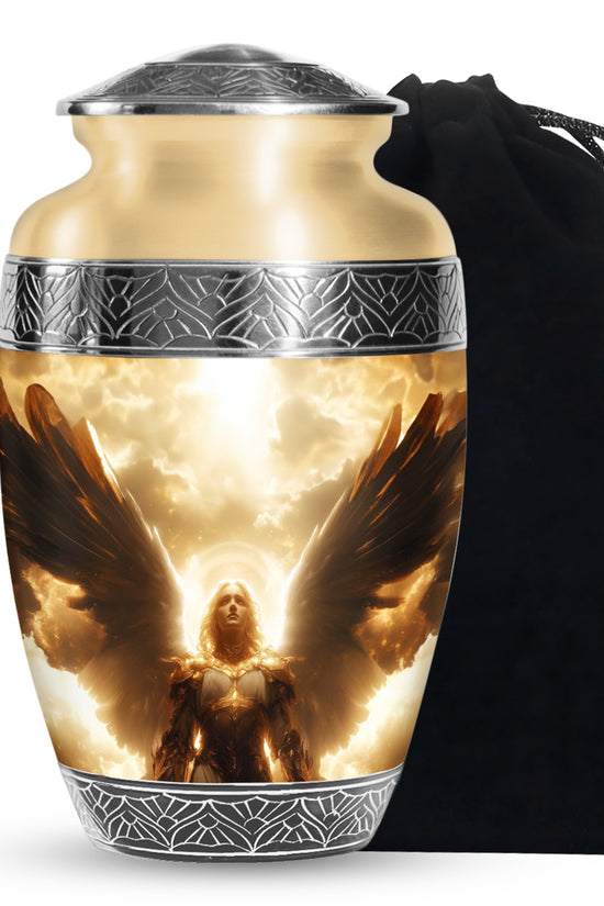 Golden Heaven Angel Cremation Urn - Divine Angel Cremation Urn For Adult Ashes