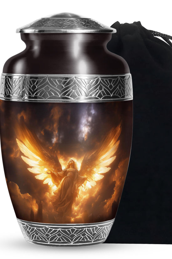 Celestial Light Angel Urn Cremation For Ashes - Divine Memorial Urn For Burial