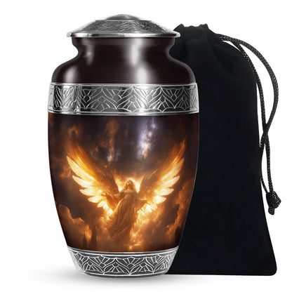 Celestial Light Angel Urn Cremation For Ashes - Divine Memorial Urn For Burial
