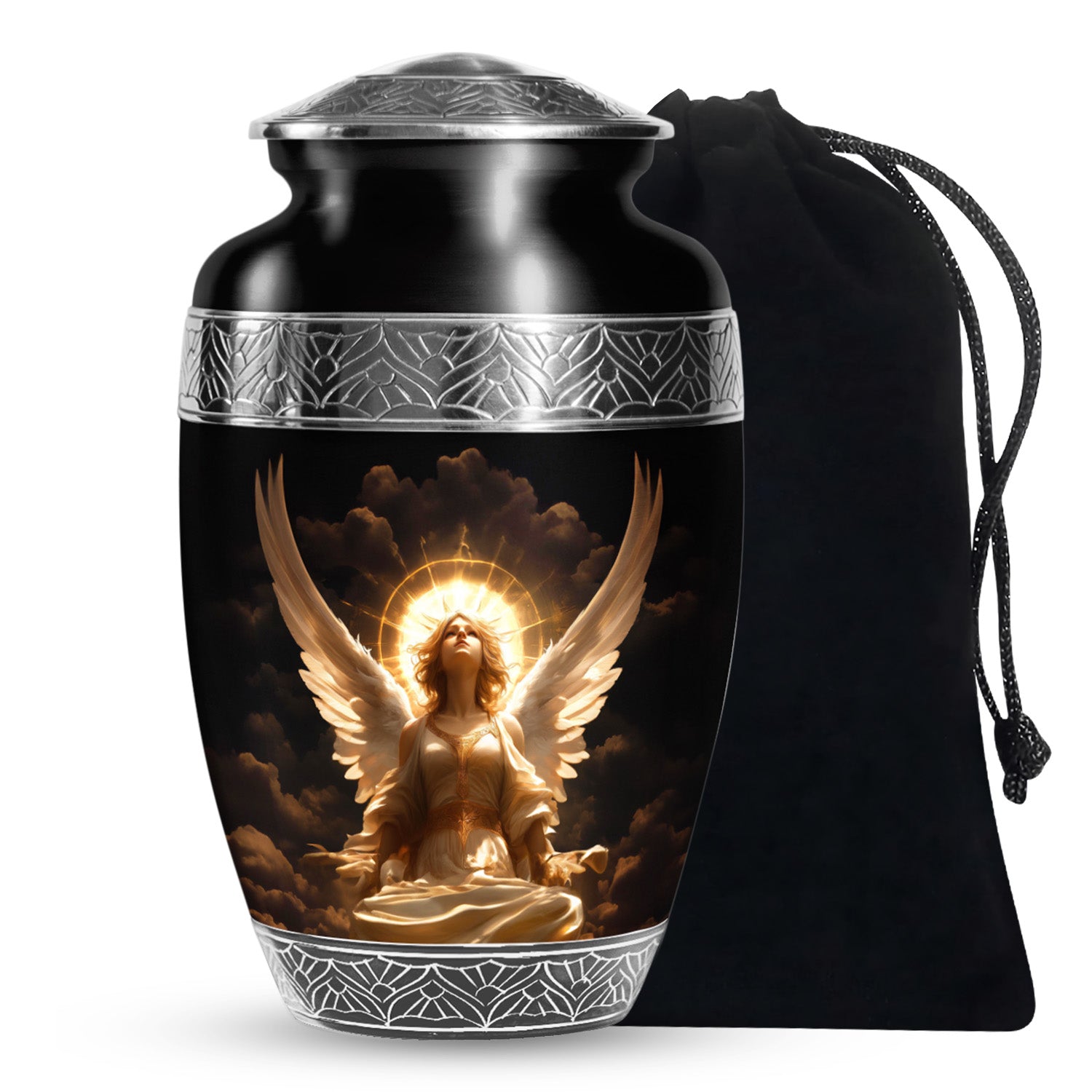 Divine Angle Funeral Urn - Peaceful Memorial Urn For Human Ashes