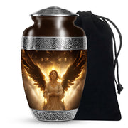 Halo Angel Memorial Urn - Golden Light Funeral Urn For Adult Ashes