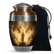 Royal Golden Angel Memorial Urn - Guardian Angel Cremation Urn For Ashes