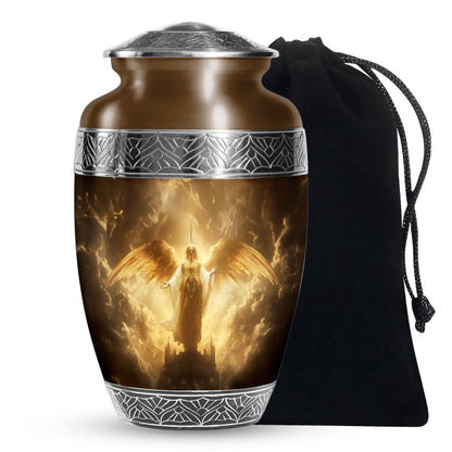 Royal Golden Angel Memorial Urn - Guardian Angel Cremation Urn For Ashes