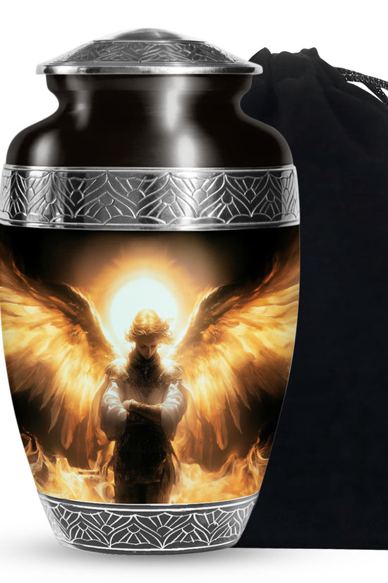Beautiful Angel Cremation Urn – Elegant Golden Glow Urn For Loved Ones