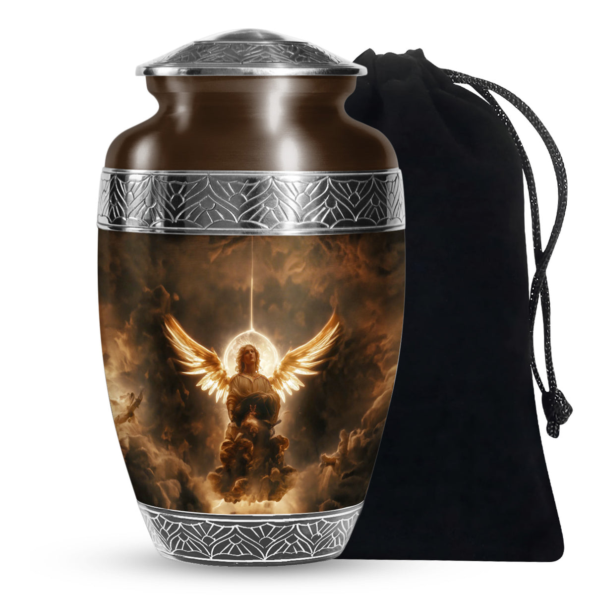 Celestial Light Angel Urn Cremation For Ashes - Divine Memorial Urn For Burial