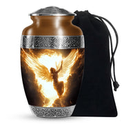 Elegant Angel Memorial Urn - Golden Lightning Funeral For Loved Ones
