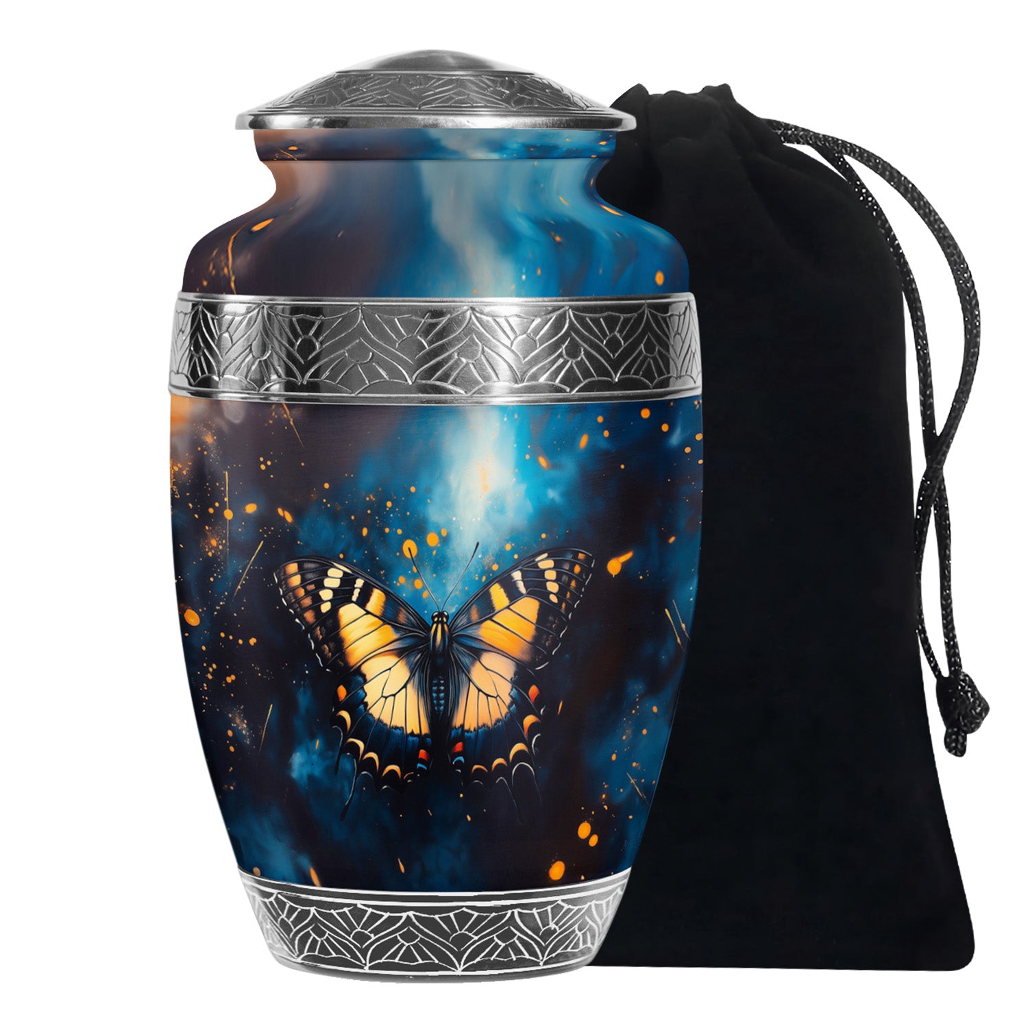 Monarch Butterfly Large Cremation Urn For Ashes For Adult Female