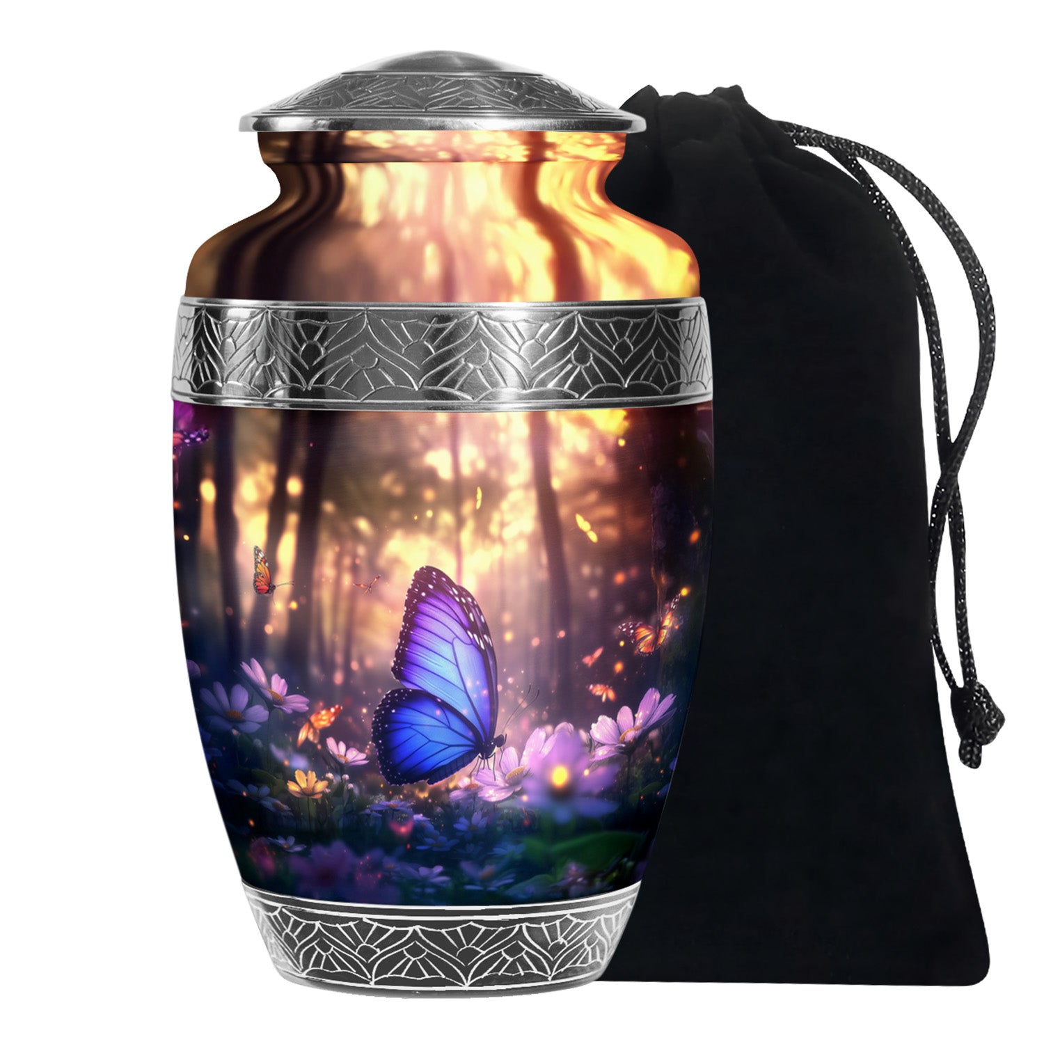 Blue Butterfly Cremation Urn For Ashes - Blue Butterfly Urn For Mom
