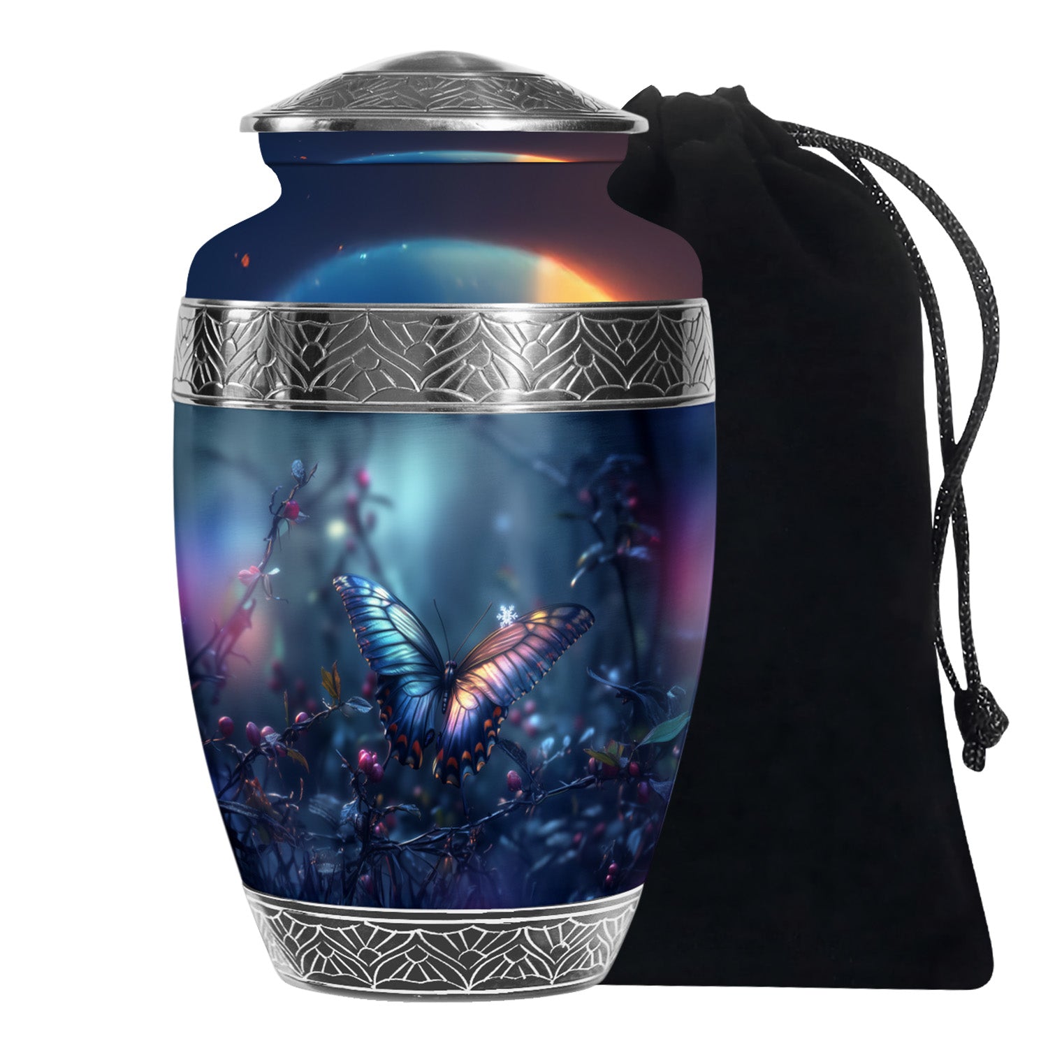 Magical Moonlit Butterfly Urn - Mesmerising Urns For Men & Women