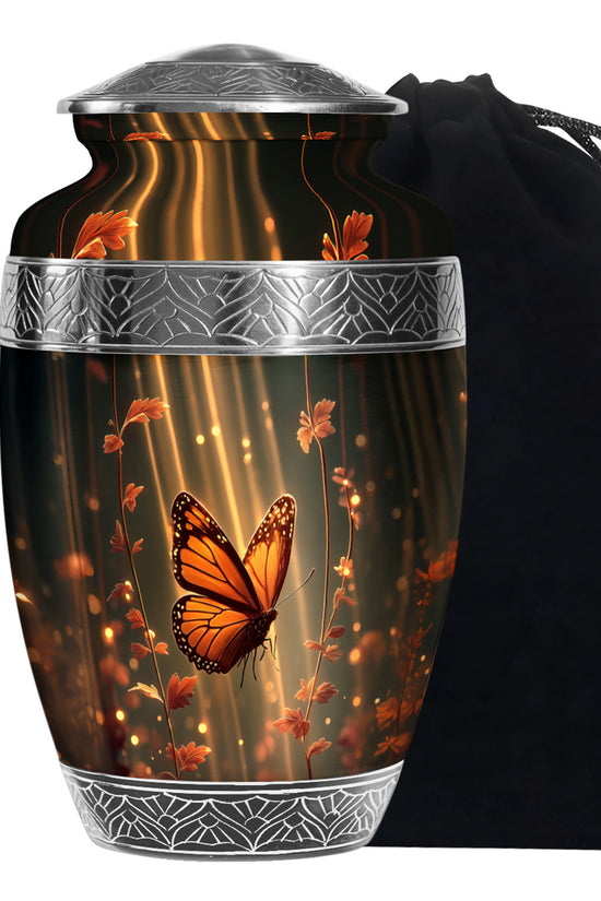 Monarch Butterfly Cremation Urn - Moonlit Butterfly Memorial Urns