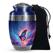 Cosmic Butterfly Cremation Urn - Memorial Urn for Mom or Dad