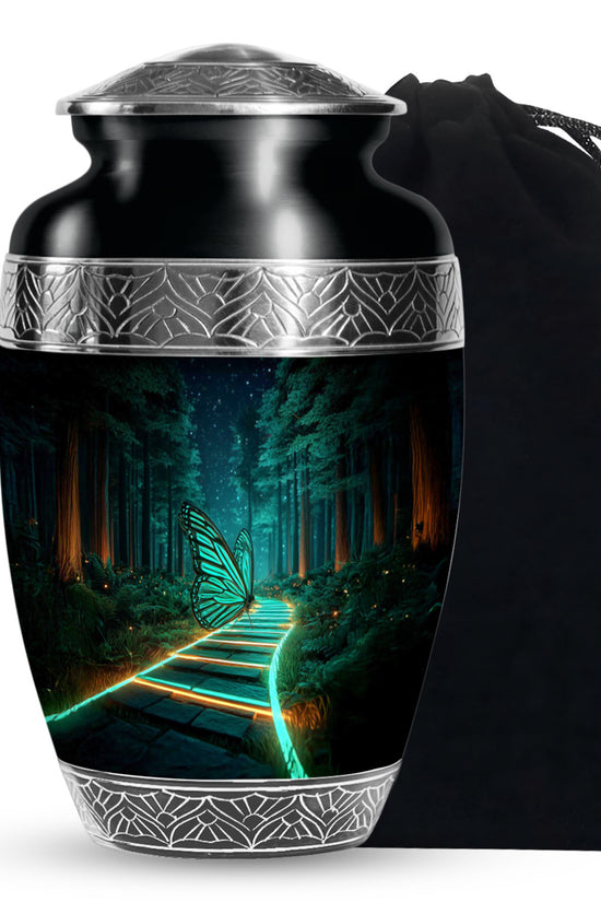 Neon Butterfly Cremation Urn - Forest Urns For Adult Human Ashes
