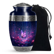 Beautifully Crafted Purple Butterfly Urn - Large Urns For Mom Ashes