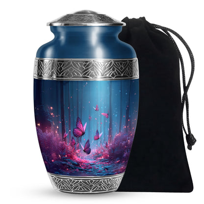 Blue Night Butterfly Urns - Beautiful Decor Urns For Mom Ashes
