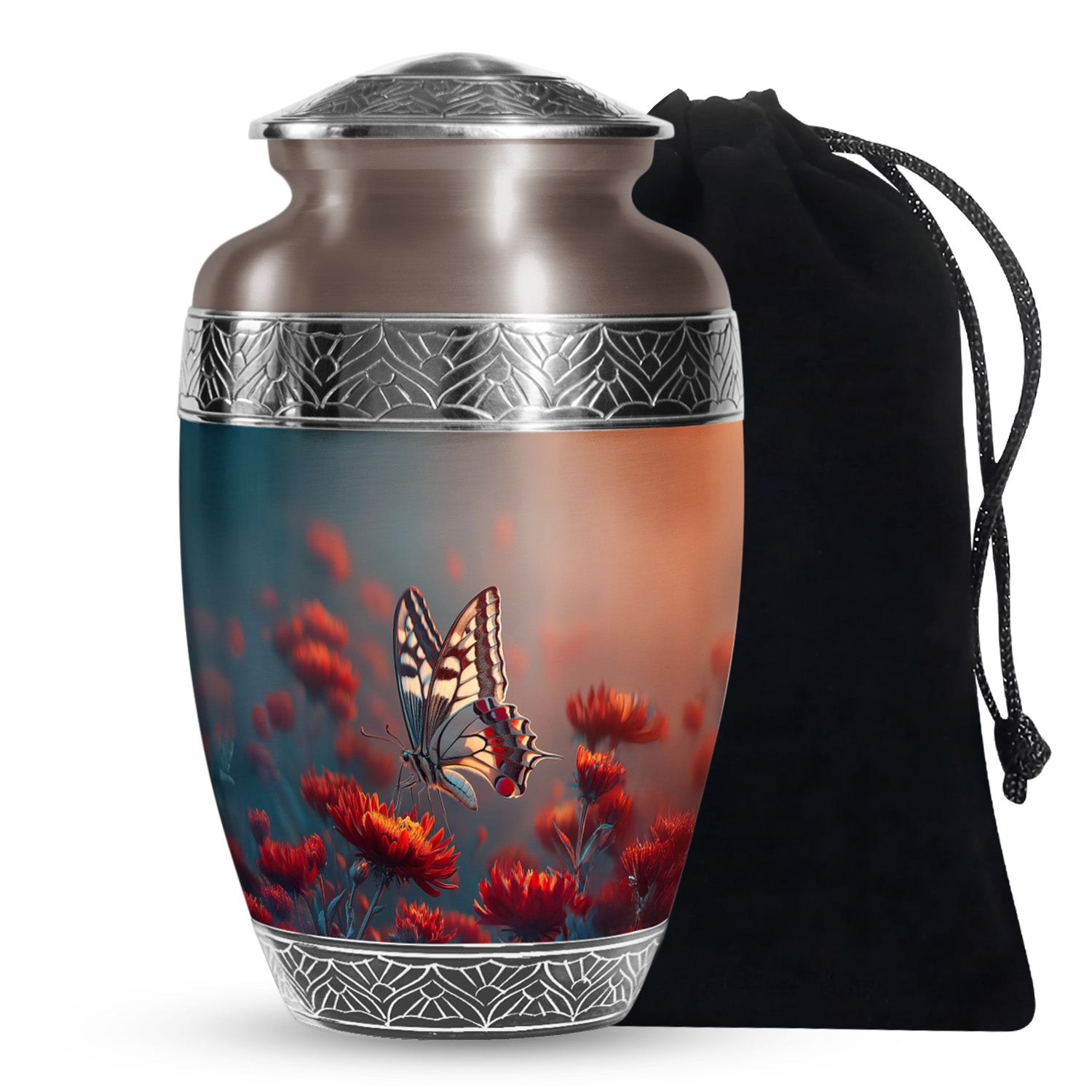 Colorful Butterfly Funeral Urn - Cremation Urns Large Adult Women