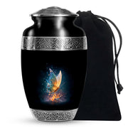 Glowing Butterfly Cremation Urn - Small Urn For Ashes For Women
