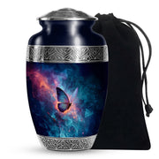 Blue Butterfly Cremation Urn - Small Urn For Ashes Keepsake Mom