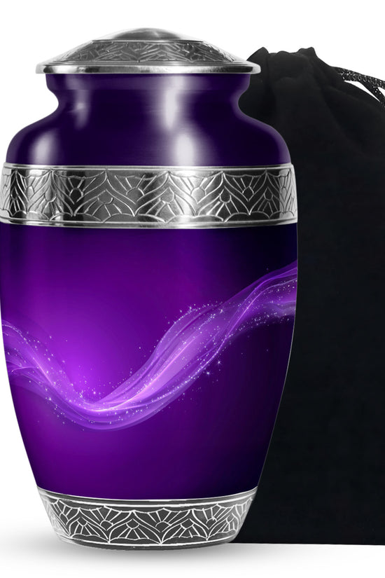 Customized Purple Color Urn - Beautifully Crafted Custom Urn For Ashes