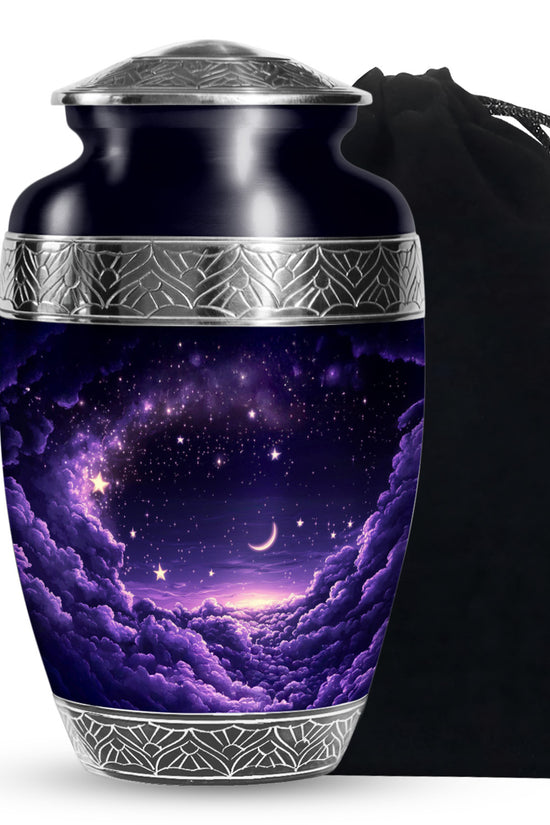 Night Purple Cremation Urn - Elegant Memorial Urns For Human Ashes
