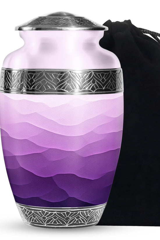 Beautifully Handcrafted Purple Urn - Customized Urns For Human Ashes