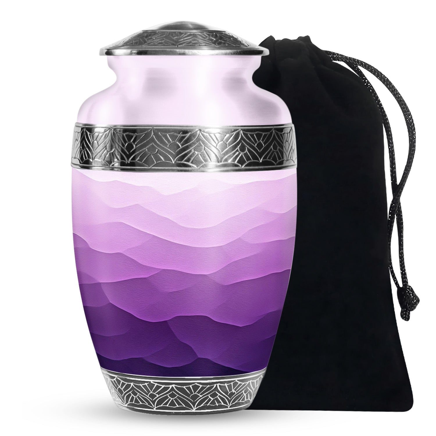 Beautifully Handcrafted Purple Urn - Customized Urns For Human Ashes