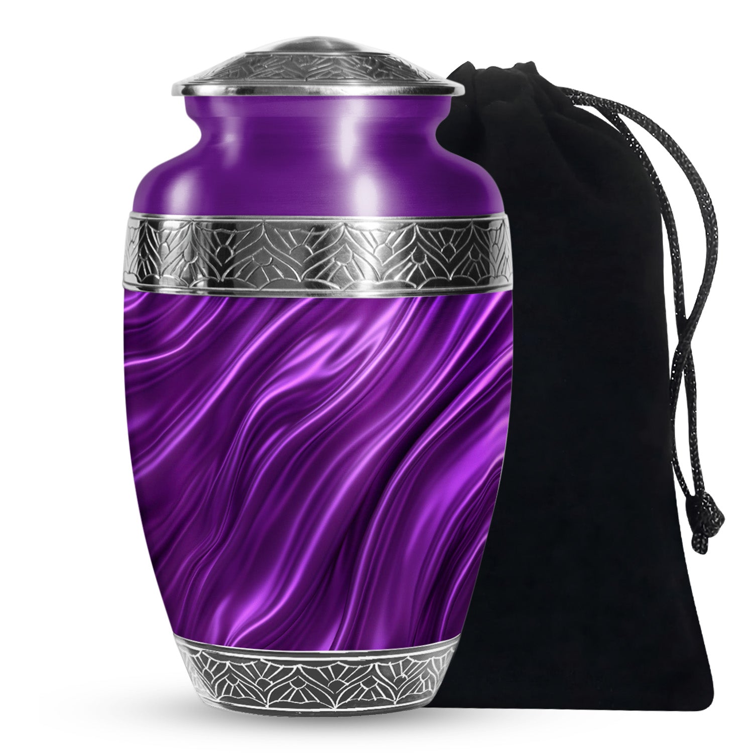 Purple Swirl Cremation Urn – Elegant Memorial Urn For Adult Male & Female