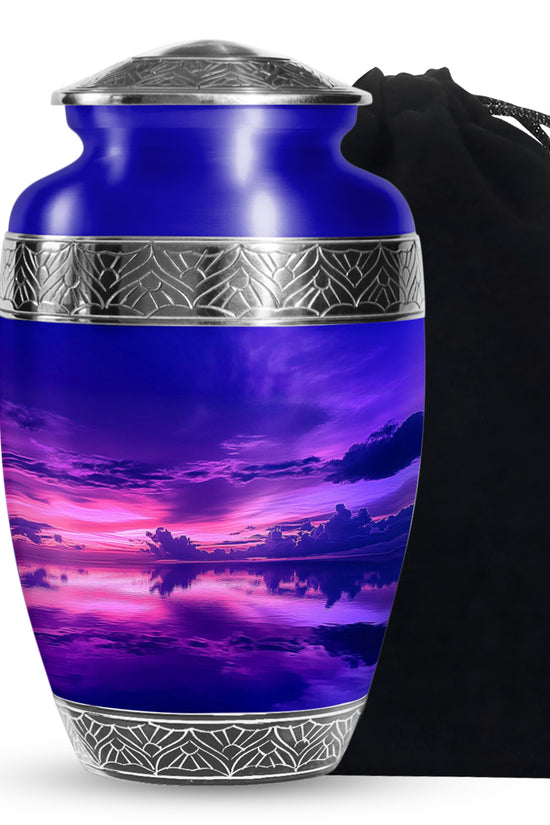 Beautiful Sunset Scenic Urn - Elegant Decorative Memorial Urns