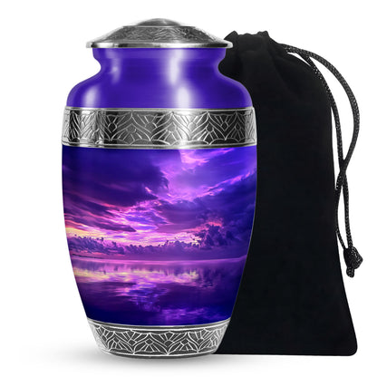 Purple Sunset Cremation Urn - Small Cremation Urn For Ashes For Women