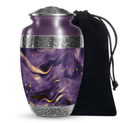 Handcrafted Purple Marble Cremation Urn – Decorative Memorial Keepsake