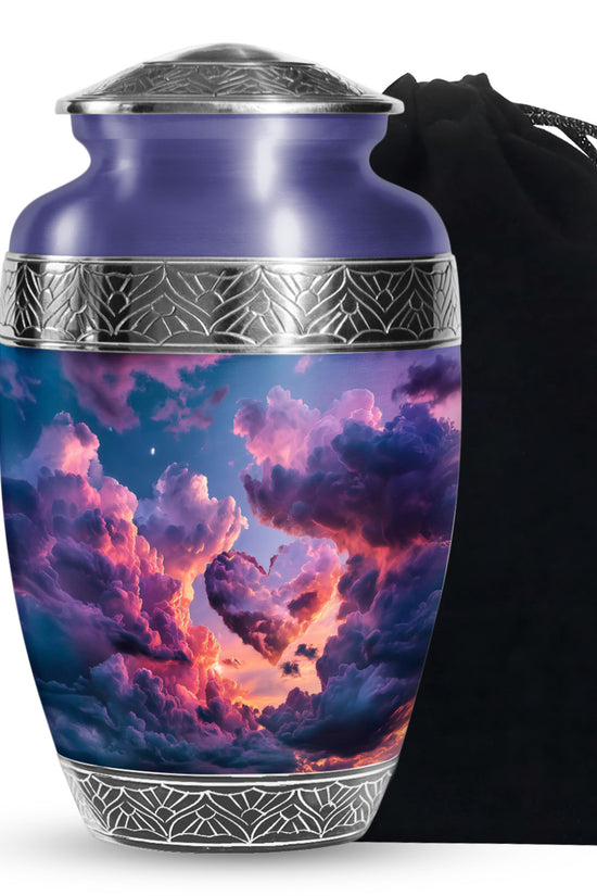 Beautiful Sky-Themed Cremation Urn - Unique Decor Urns For Human Ashes